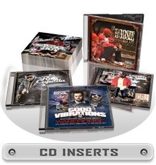4.75X4.75 CD INSERTS & 5.9375X4.625 CD INLAYS 100LB GLOSS TEXT FULL COLOR F/B